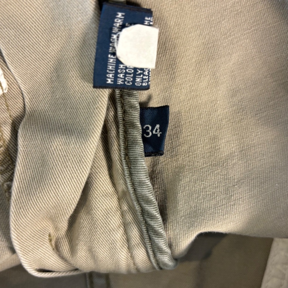 Vintage Polo Ralph Lauren Cargo Shorts men's 34 Tan Khaki Classic chino - Picture 5 of 10